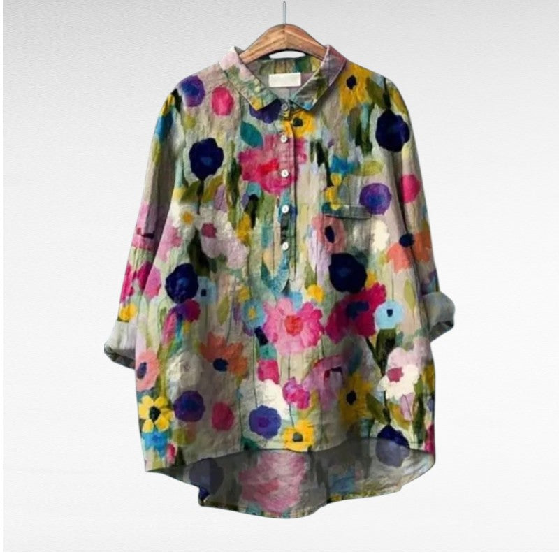Noa | Klassieke bloemenblouse