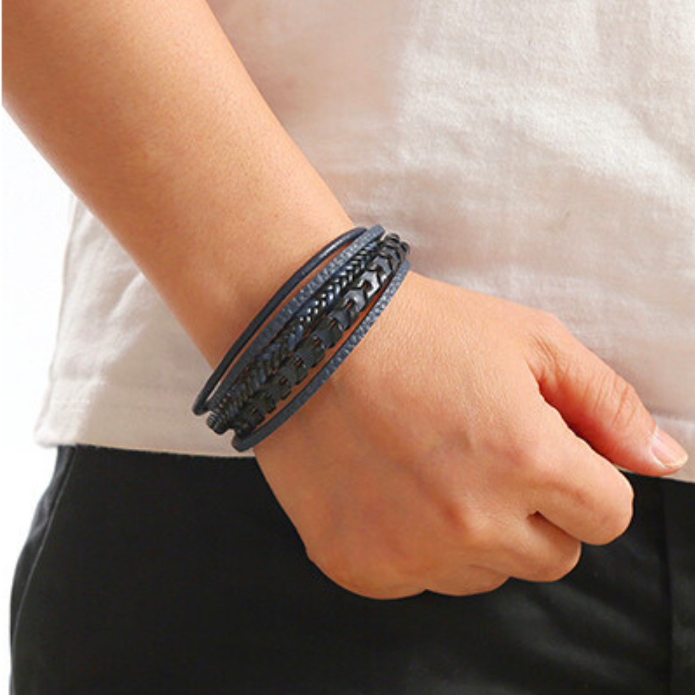 Ragnar™ | Leren gevlochten Viking-armband 1+1 Gratis