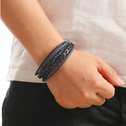 Ragnar™ | Leren gevlochten Viking-armband 1+1 Gratis