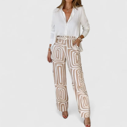 Kira | Elegante tweedelige set (inclusief een ceintuur als cadeau)