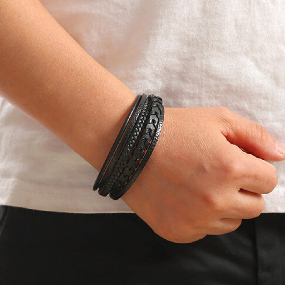 Ragnar™ | Leren gevlochten Viking-armband 1+1 Gratis