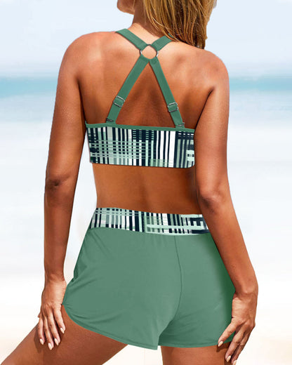 Janette | Ribgebreide bikini met hoge taille