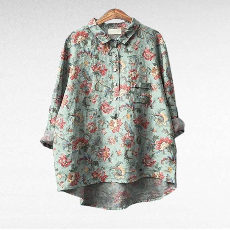 Noa | Klassieke bloemenblouse