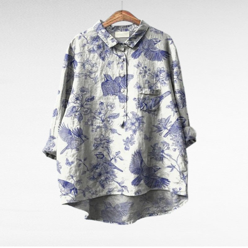 Noa | Klassieke bloemenblouse