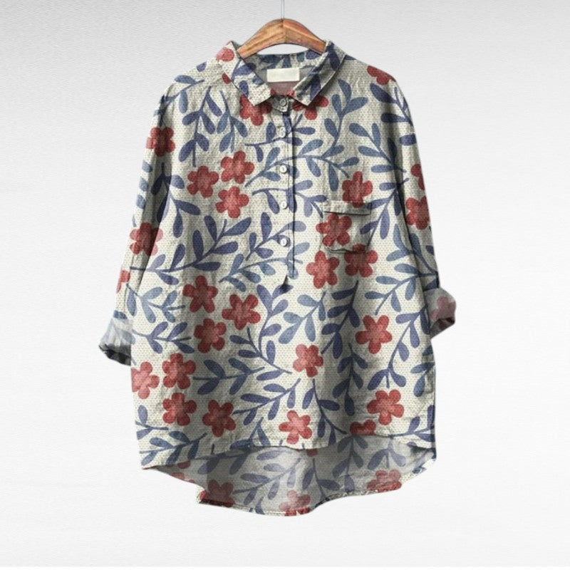 Noa | Klassieke bloemenblouse