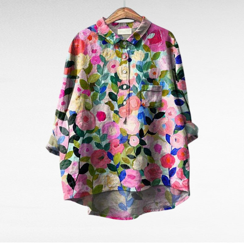 Noa | Klassieke bloemenblouse