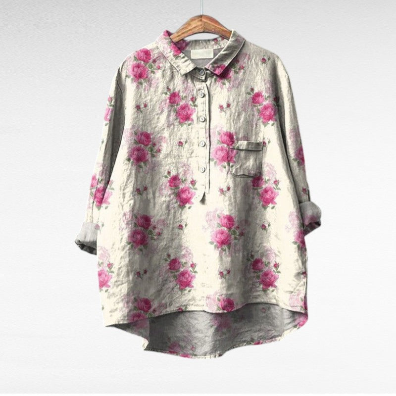 Noa | Klassieke bloemenblouse