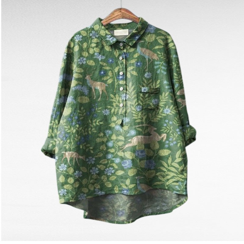 Noa | Klassieke bloemenblouse