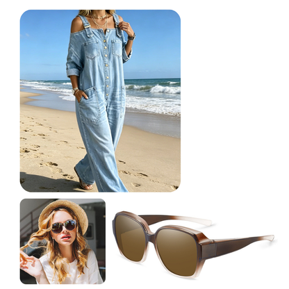 Wijde jumpsuit met wijde pijpen en zakken