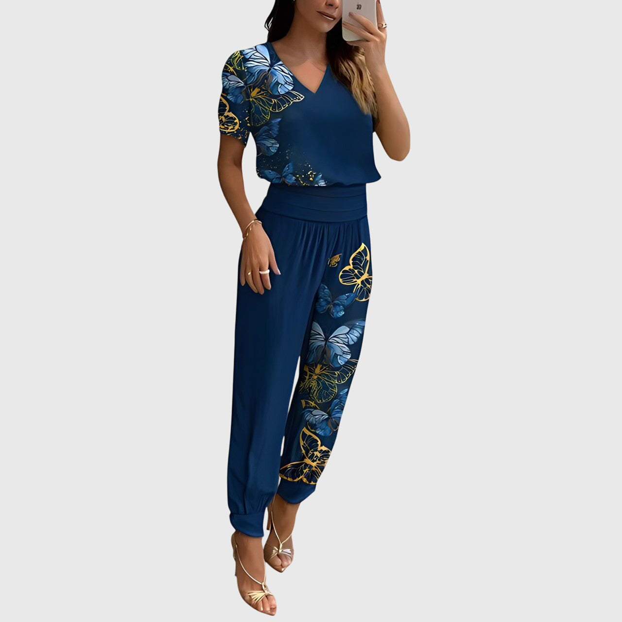 Jennifer™ | Trendy blouse- en broekset