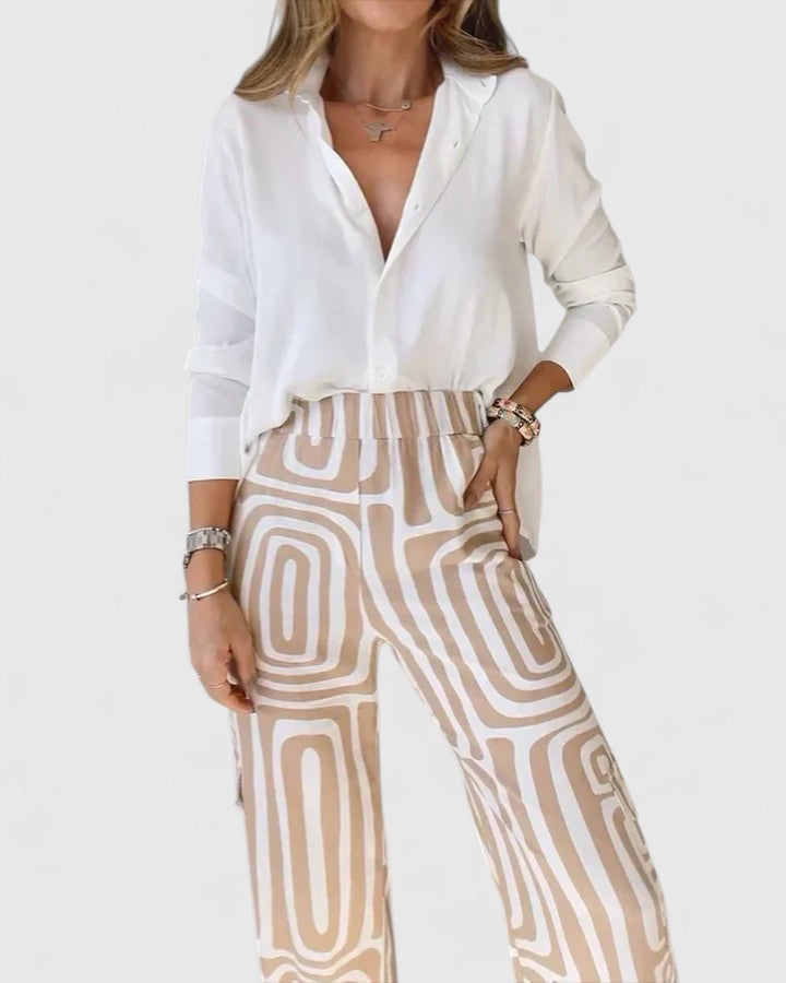 Kira | Elegante tweedelige set (inclusief een ceintuur als cadeau)