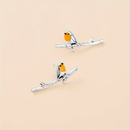 Cartoon vogel oorbellen
