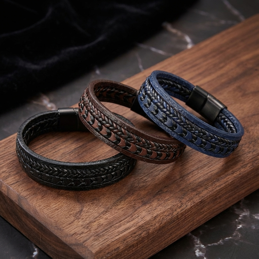 Ragnar™ | Leren gevlochten Viking-armband 1+1 Gratis