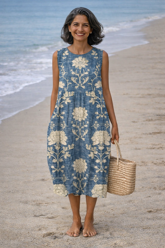 Bella | Boheemse midi-jurk