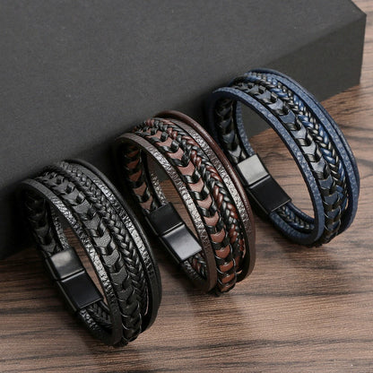 Ragnar™ | Leren gevlochten Viking-armband 1+1 Gratis