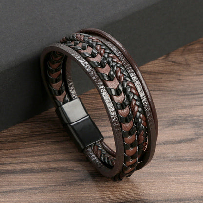 Ragnar™ | Leren gevlochten Viking-armband 1+1 Gratis