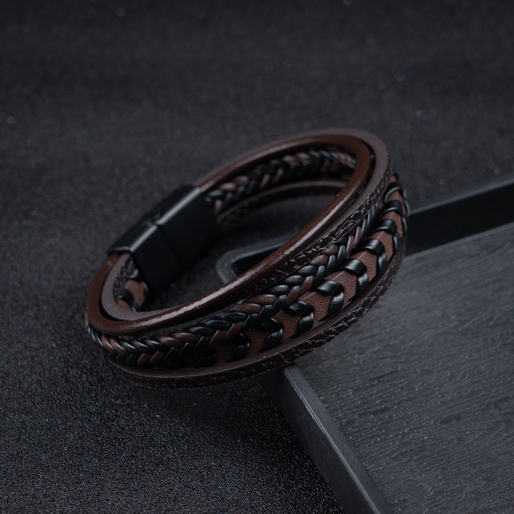 Ragnar™ | Leren gevlochten Viking-armband 1+1 Gratis