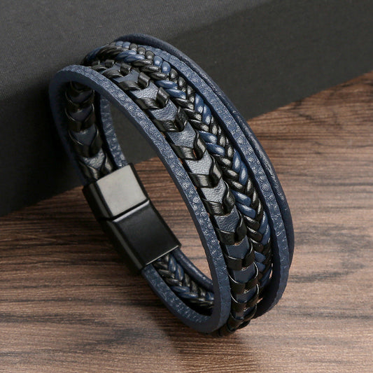 Ragnar™ | Leren gevlochten Viking-armband 1+1 Gratis