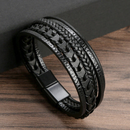 Ragnar™ | Leren gevlochten Viking-armband 1+1 Gratis