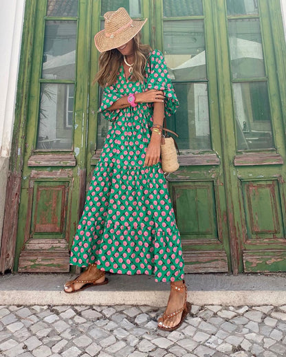 Roos | Elegante boho jurk