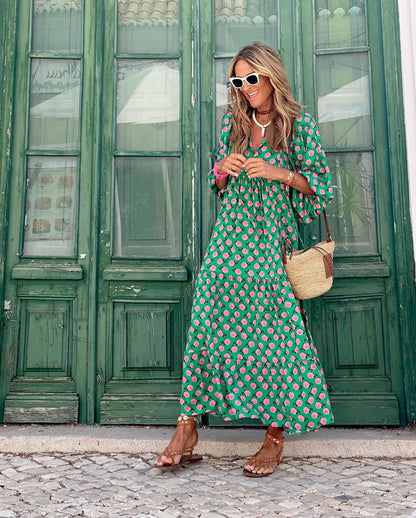 Roos | Elegante boho jurk