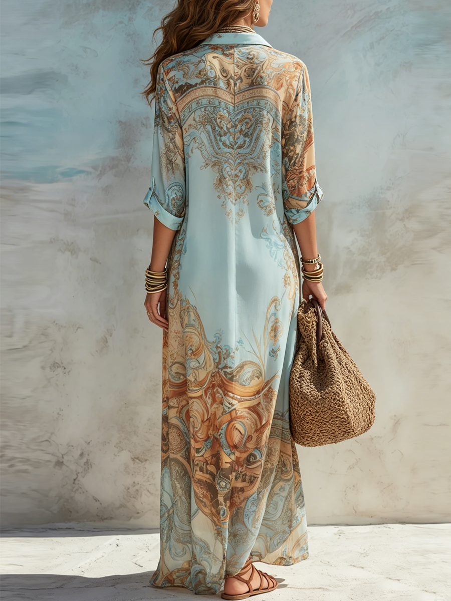 Cleo™ | Elegante mediterrane blousejurk