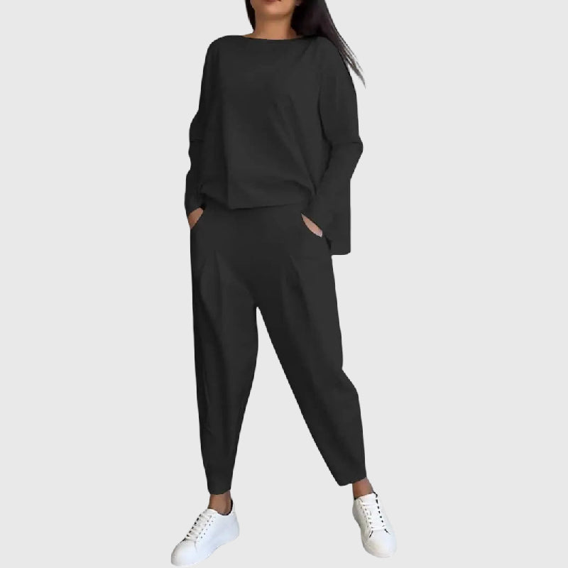 Thea | Tweedelige set met ronde hals