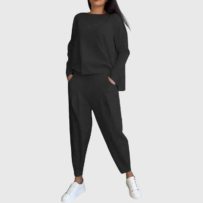 Thea | Tweedelige set met ronde hals