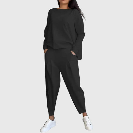 Thea | Tweedelige set met ronde hals