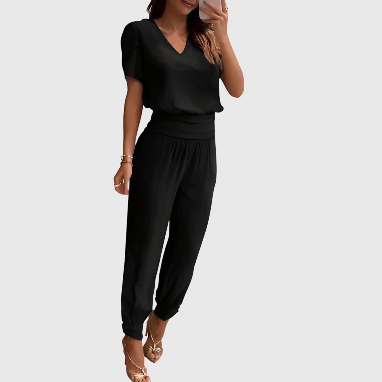 Jennifer™ | Trendy blouse- en broekset