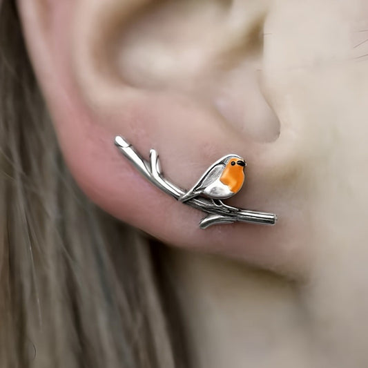 Cartoon vogel oorbellen