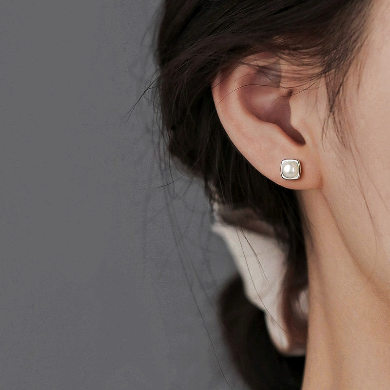 Elegante zoetwaterparel dangle oorbellen