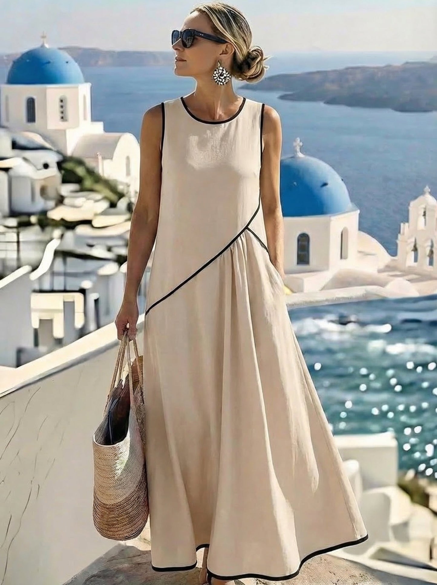 Estefanía™ | Gestreepte jurk