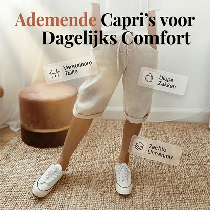 Lieke | Katoen-linnen damesshort