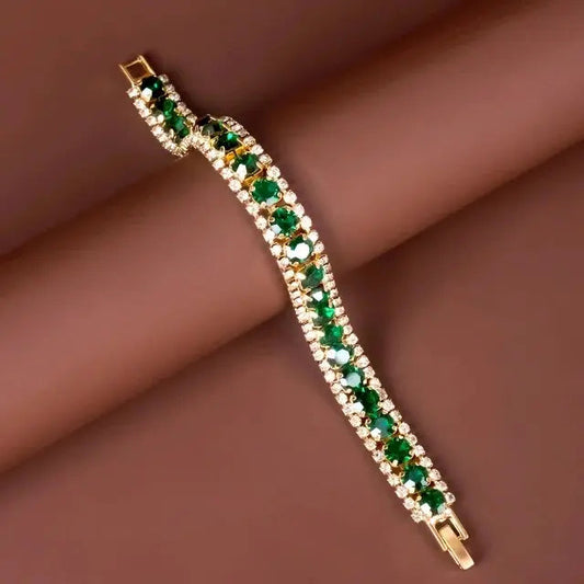 Groene en gouden armband