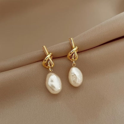Knoopparel elegantie oorbellen
