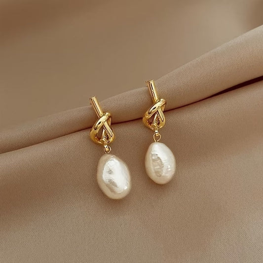 Knoopparel elegantie oorbellen