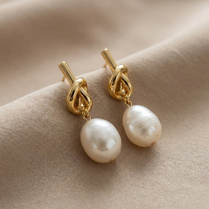 Knoopparel elegantie oorbellen