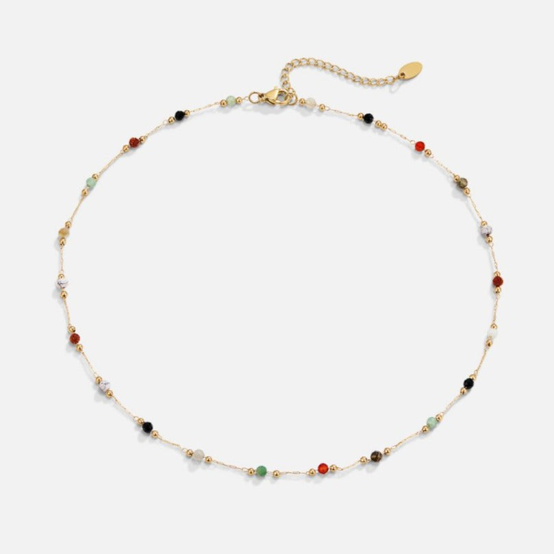 Minimalistische collier met steen