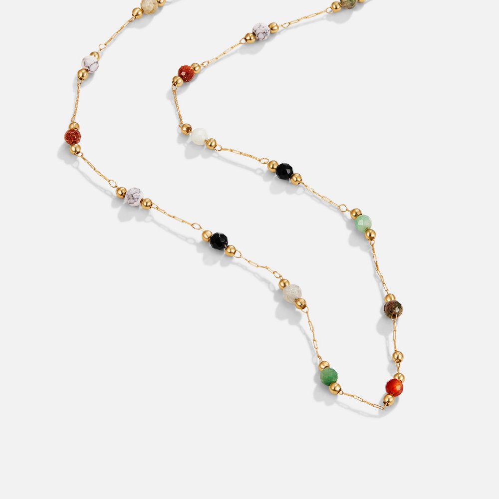 Minimalistische collier met steen