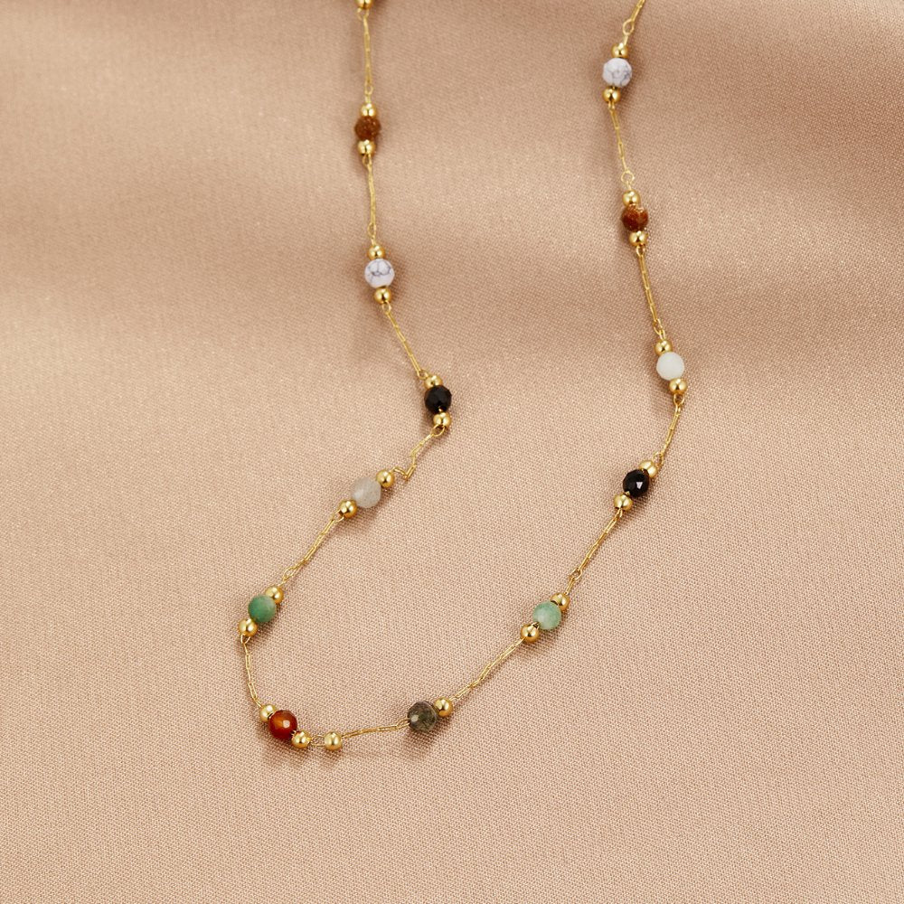 Minimalistische collier met steen
