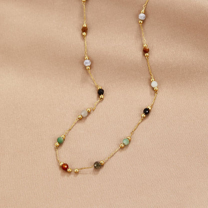 Minimalistische collier met steen
