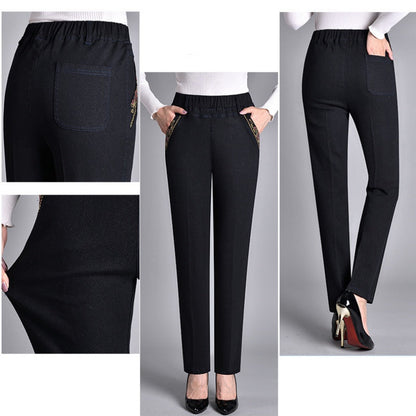 Fleur | Damesjeans met zijzakken en elastische taille