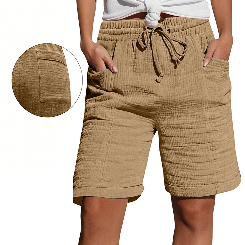 Damesshort met elastische tailleband, ademend en makkelijk te combineren