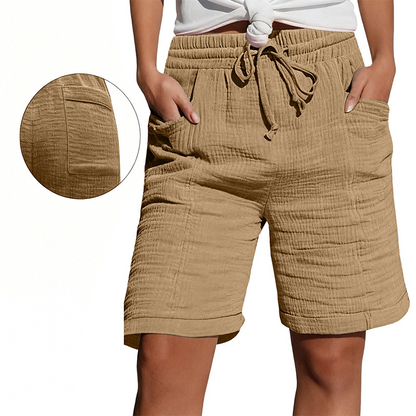 Damesshort met elastische tailleband, ademend en makkelijk te combineren