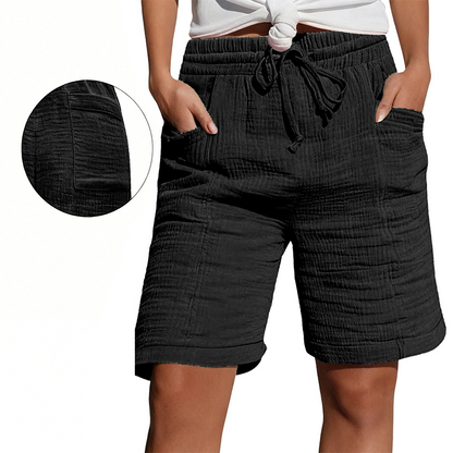 Damesshort met elastische tailleband, ademend en makkelijk te combineren