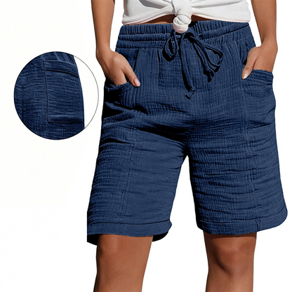 Damesshort met elastische tailleband, ademend en makkelijk te combineren
