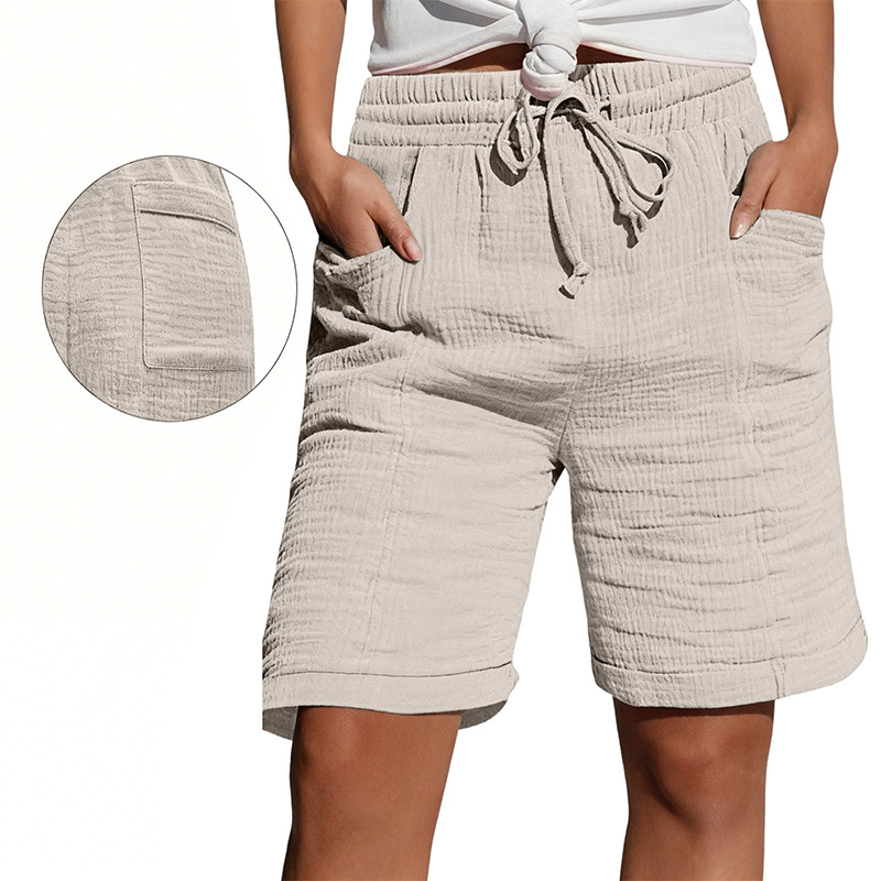 Damesshort met elastische tailleband, ademend en makkelijk te combineren