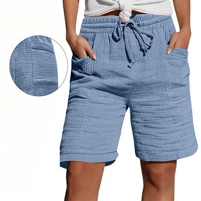 Damesshort met elastische tailleband, ademend en makkelijk te combineren
