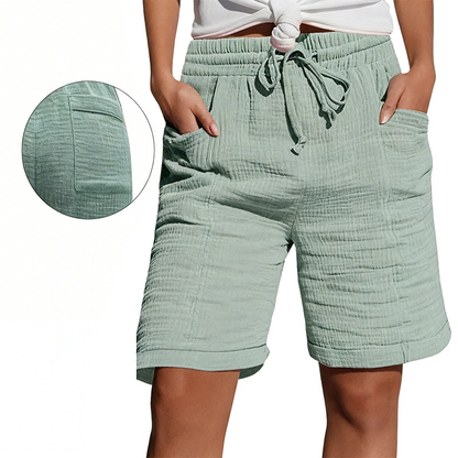 Damesshort met elastische tailleband, ademend en makkelijk te combineren